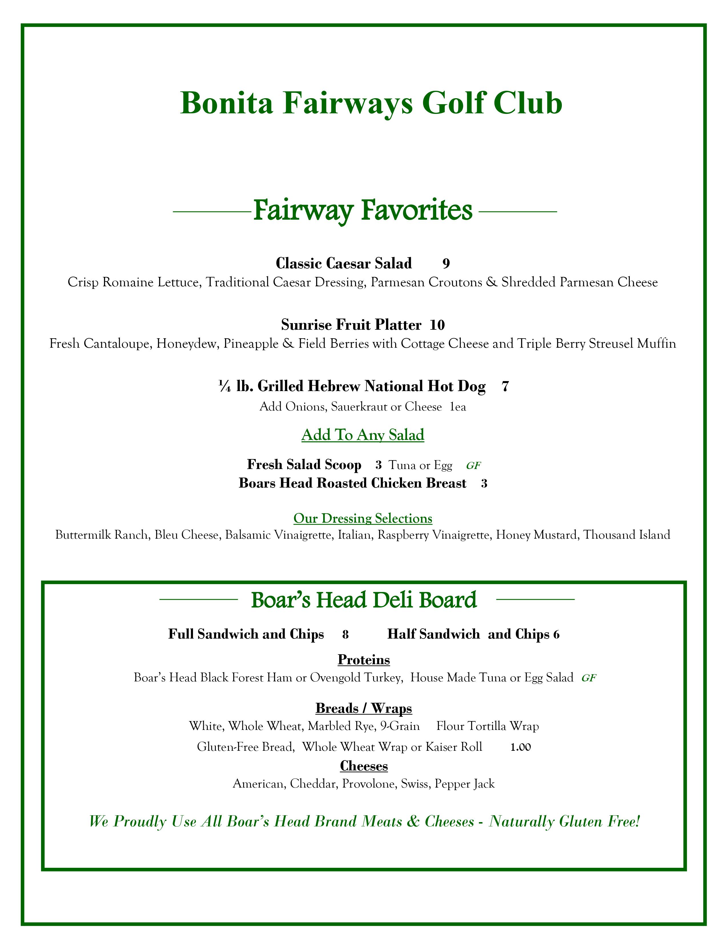 Bar & Grill Bonita Fairways Golf Club