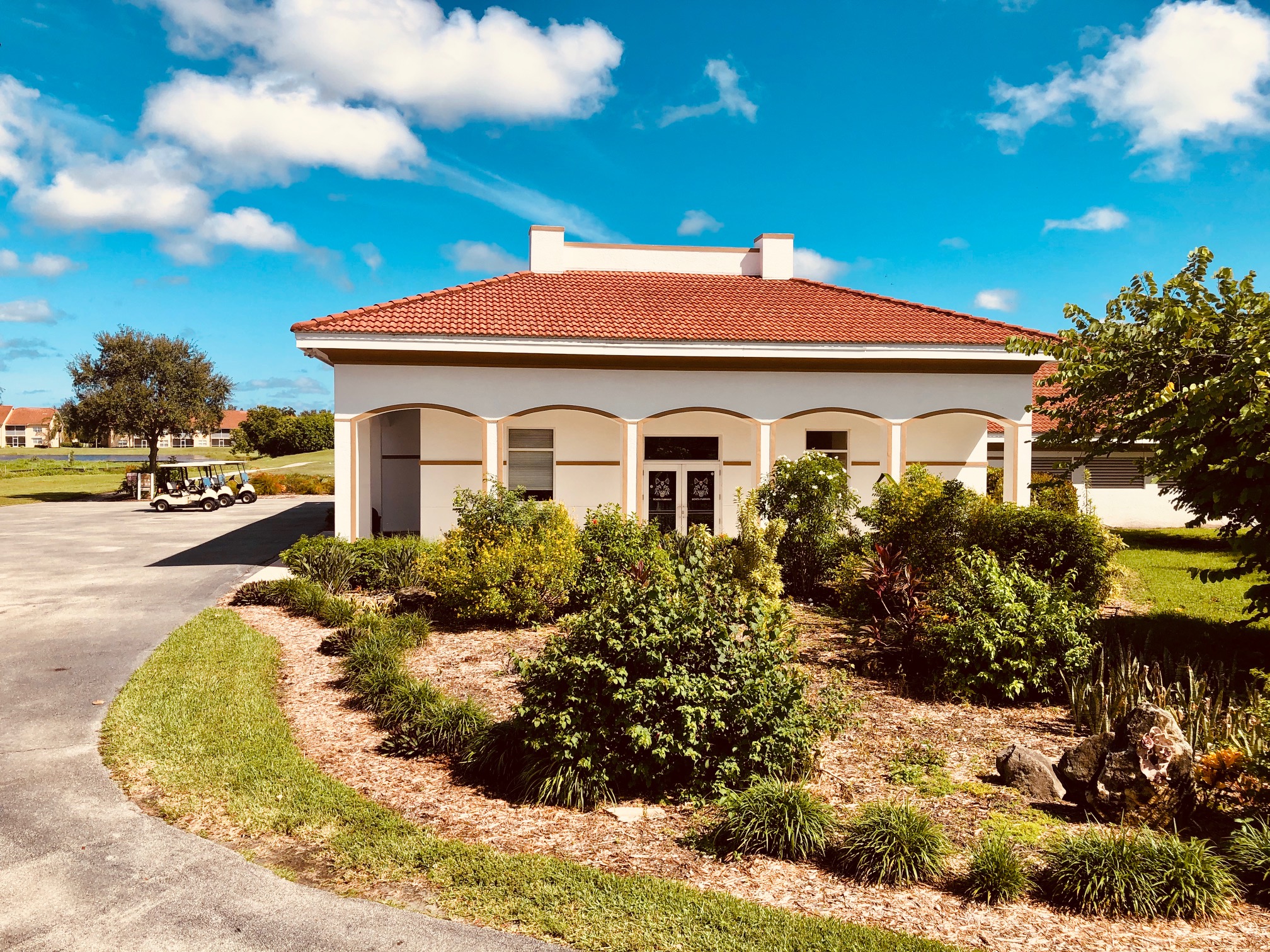 Club house at golf course